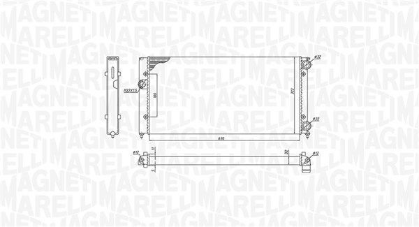 MAGNETI MARELLI 350213185300 Radiator, engine cooling