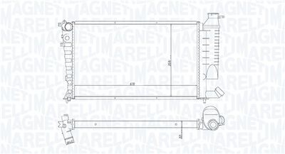 Radiator, engine cooling MAGNETI MARELLI 350213188400