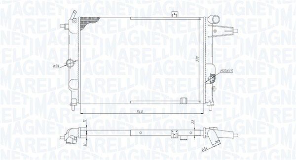 MAGNETI MARELLI 350213189800 Radiator, engine cooling