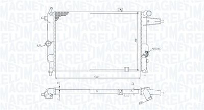 Radiator, engine cooling MAGNETI MARELLI 350213189800