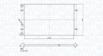 Radiator, engine cooling MAGNETI MARELLI 350213190800