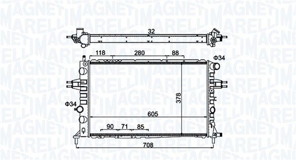 MAGNETI MARELLI 350213192300 Radiator, engine cooling