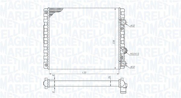 MAGNETI MARELLI 350213192900 Radiator, engine cooling