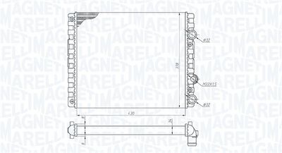 Radiator, engine cooling MAGNETI MARELLI 350213192900