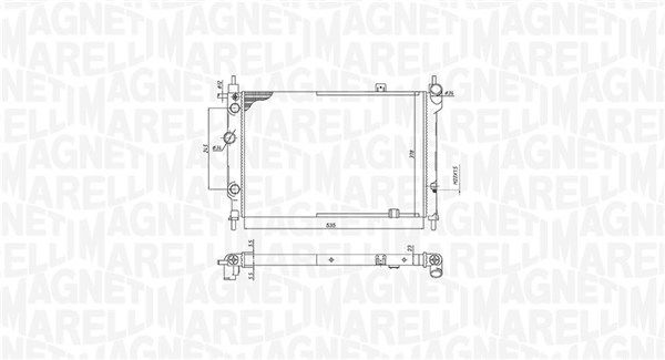 MAGNETI MARELLI 350213193200 Radiator, engine cooling