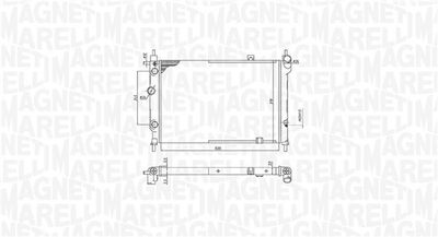 Radiator, engine cooling MAGNETI MARELLI 350213193200
