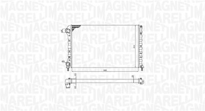 Radiator, engine cooling MAGNETI MARELLI 350213194400