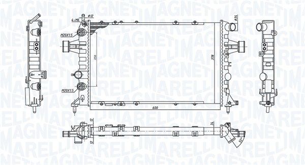MAGNETI MARELLI 350213194600 Radiator, engine cooling