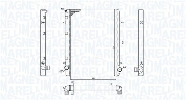 MAGNETI MARELLI 350213195900 Radiator, engine cooling