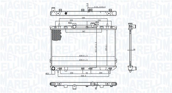MAGNETI MARELLI 350213197200 Radiator, engine cooling