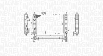 Radiator, engine cooling MAGNETI MARELLI 350213197800