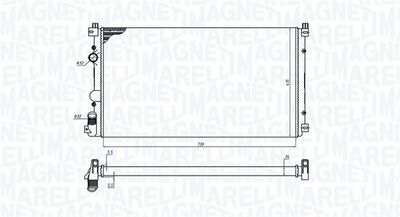 Radiator, engine cooling MAGNETI MARELLI 350213198800