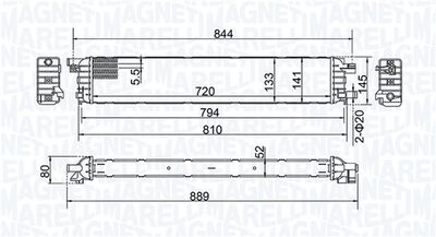 Radiator, engine cooling MAGNETI MARELLI 350213202100