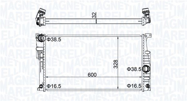 MAGNETI MARELLI 350213202300 Radiator, engine cooling