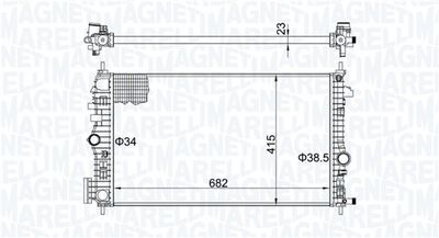 Radiator, engine cooling MAGNETI MARELLI 350213207100