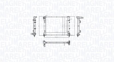 Radiator, engine cooling MAGNETI MARELLI 350213212300