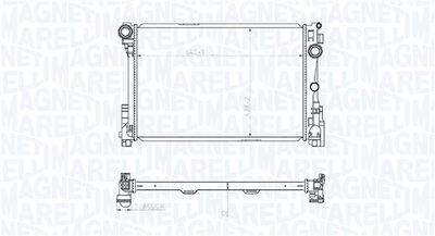 Radiator, engine cooling MAGNETI MARELLI 350213220400