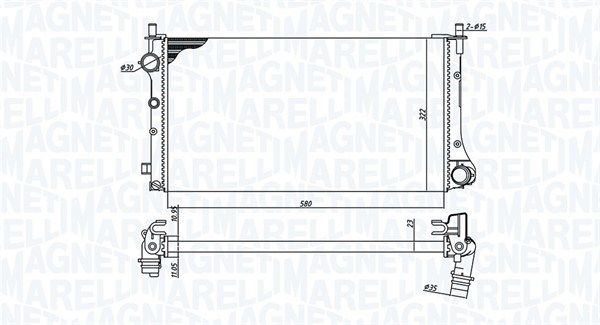 MAGNETI MARELLI 350213382000 Radiator, engine cooling