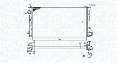 Radiator, engine cooling MAGNETI MARELLI 350213382000