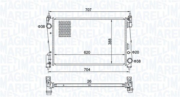 MAGNETI MARELLI 350213385000 Radiator, engine cooling