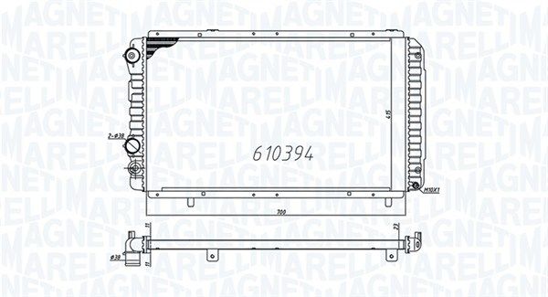 MAGNETI MARELLI 350213706000 Radiator, engine cooling