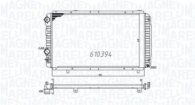 Radiator, engine cooling MAGNETI MARELLI 350213706000