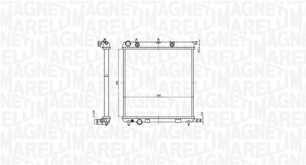 MAGNETI MARELLI 350213819000 Radiator, engine cooling
