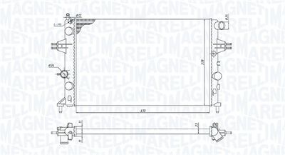 Radiator, engine cooling MAGNETI MARELLI 350213970000