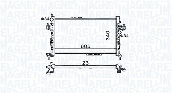 MAGNETI MARELLI 350213977000 Radiator, engine cooling
