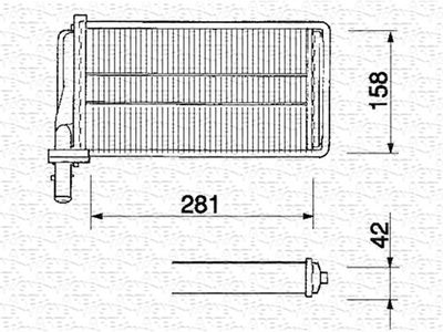 Heat Exchanger, interior heating MAGNETI MARELLI 350218061000