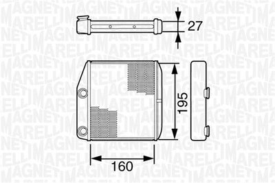 Heat Exchanger, interior heating MAGNETI MARELLI 350218227000