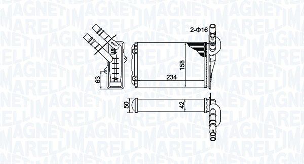 MAGNETI MARELLI 350218404000 Heat Exchanger, interior heating