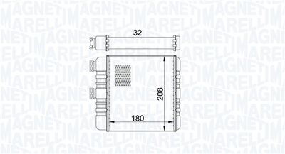 Heat Exchanger, interior heating MAGNETI MARELLI 350218418000