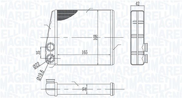 MAGNETI MARELLI 350218440000 Heat Exchanger, interior heating
