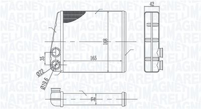 Heat Exchanger, interior heating MAGNETI MARELLI 350218440000