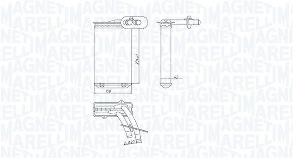 MAGNETI MARELLI 350218447000 Heat Exchanger, interior heating