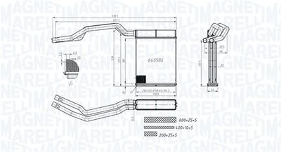 Heat Exchanger, interior heating MAGNETI MARELLI 350218453000