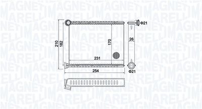 Heat Exchanger, interior heating MAGNETI MARELLI 350218473000
