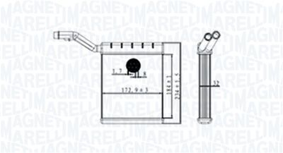 Heat Exchanger, interior heating MAGNETI MARELLI 350218480000