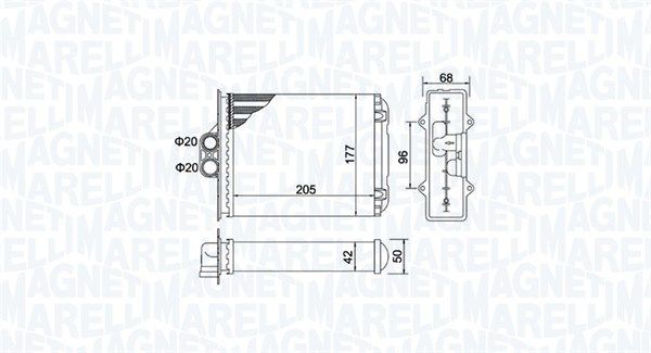 MAGNETI MARELLI 350218482000 Heat Exchanger, interior heating