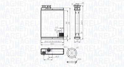 Heat Exchanger, interior heating MAGNETI MARELLI 350218486000