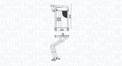 Heat Exchanger, interior heating MAGNETI MARELLI 350218488000