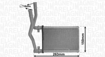 Heat Exchanger, interior heating MAGNETI MARELLI 350218490000