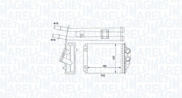 MAGNETI MARELLI 350218491000 Heat Exchanger, interior heating