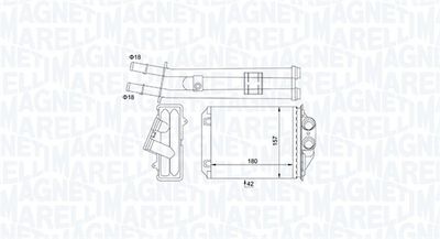 Heat Exchanger, interior heating MAGNETI MARELLI 350218491000