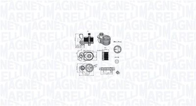 Oil Cooler, engine oil MAGNETI MARELLI 350300001100
