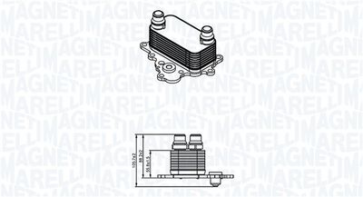 Oil Cooler, engine oil MAGNETI MARELLI 350300004700