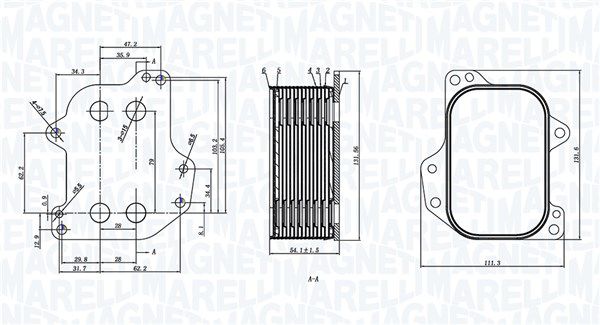 MAGNETI MARELLI 350300005700 Oil Cooler, engine oil