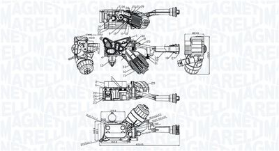 Oil Cooler, engine oil MAGNETI MARELLI 350300006500