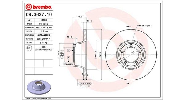 MAGNETI MARELLI 360406024400 Brake Disc